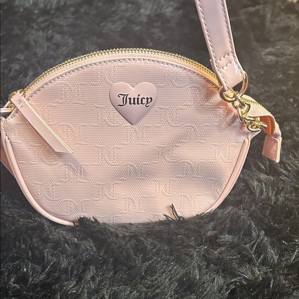 Juicy Couture Light Pink Heart Crossbody Bag